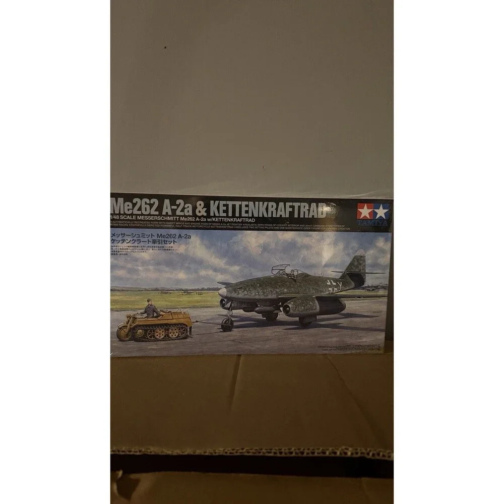 TAMIYA 1/48 Scale Limited Messerschmitt Me262 A-2a Kettenkrad Towing Set Pl